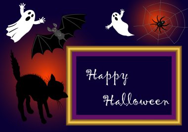 Halloween photo frame. vector. clipart