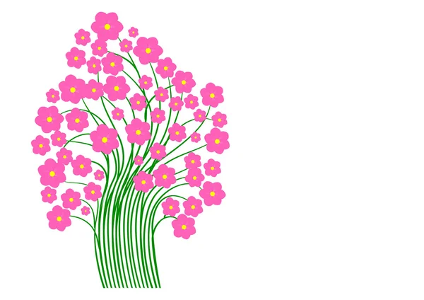 Arbre en fleurs. vecteur — Image vectorielle