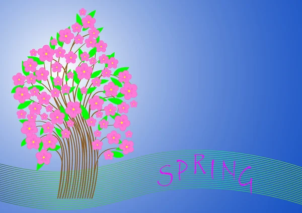 Un arbre de printemps. vecteur — Image vectorielle