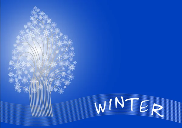 Un arbre d'hiver. vecteur — Image vectorielle
