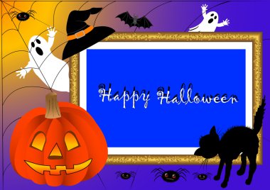 Halloween photo frame. vector. clipart