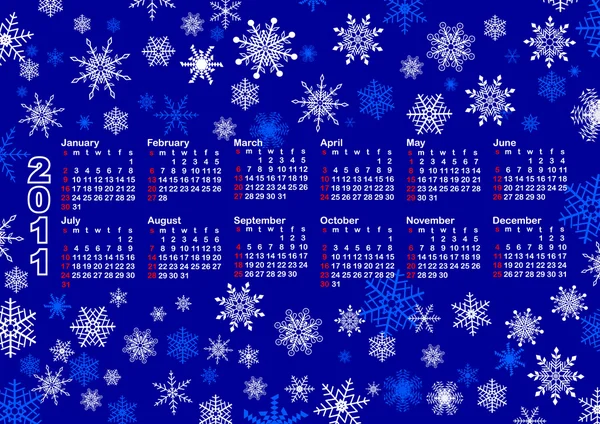Календарь на 2011 год. вектор . — стоковый вектор