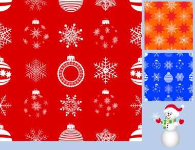 Set of seamless christmas pattern. vector. clipart