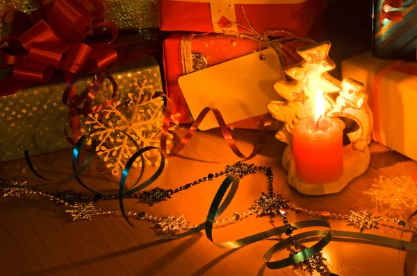 Christmas candlestick. — Stock Photo, Image