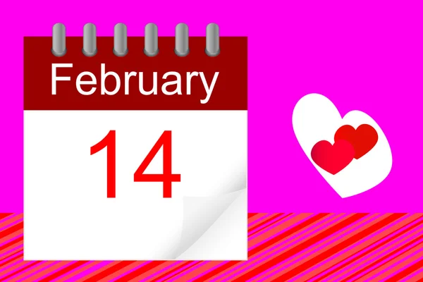 Icona Del Calendario San Valentino Vettore — Vettoriale Stock