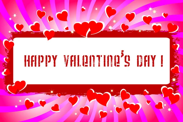 Bannière Saint Valentin Avec Tourbillon Cœur Vecteur — Image vectorielle