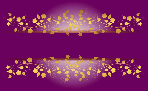 Bannière avec ornement floral . — Image vectorielle