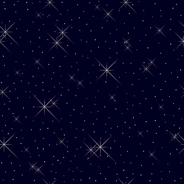 星と光のシームレスなパターン ベクトル — ストックベクタ