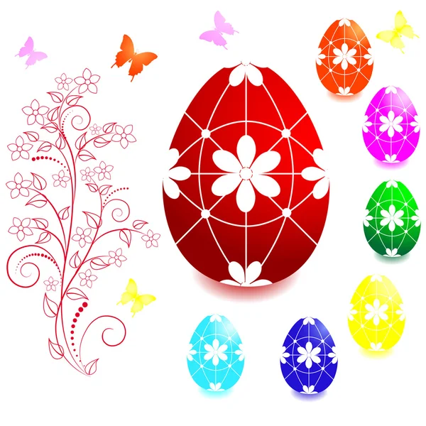 Set of Easter eggs. — Stock Vector