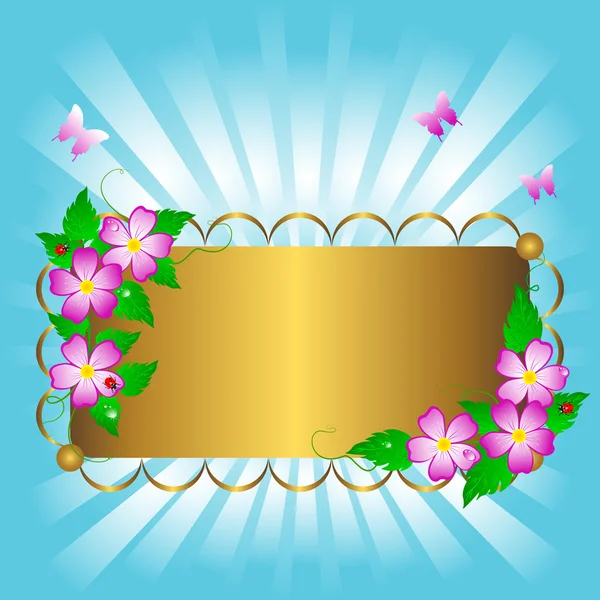 Bannière florale . — Image vectorielle