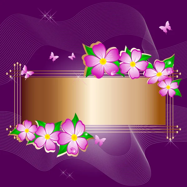 Bannière florale . — Image vectorielle