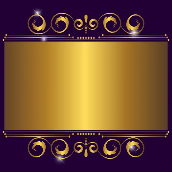 Guld banderoll. — Stock vektor