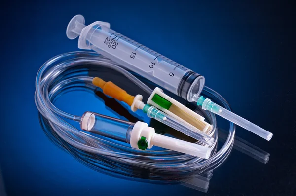 Medical syringe and dropper — Stock Photo, Image