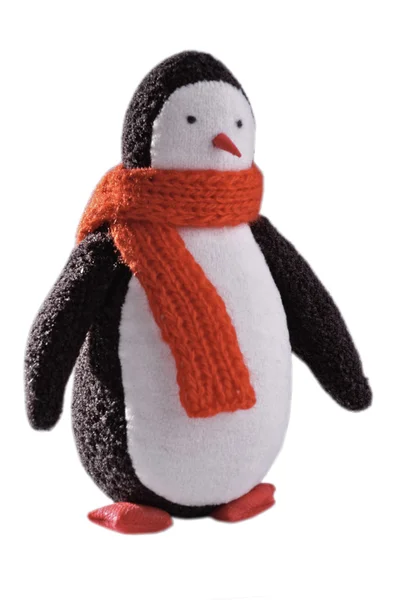 Interernaja Toy Penguin Light Grey Background — Stock Photo, Image