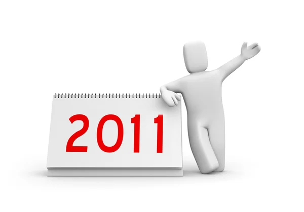 Osoba i kalendarz. koncepcja nowego roku — Zdjęcie stockowe