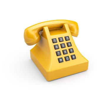 Retro telephone clipart