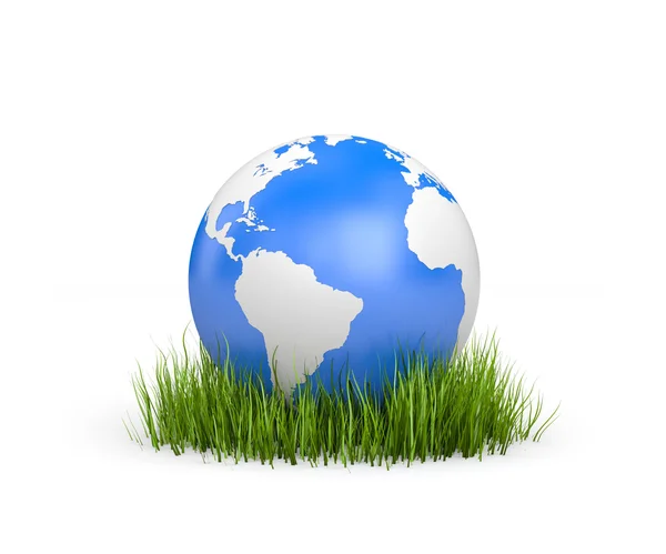 World in grass — Stock Photo, Image