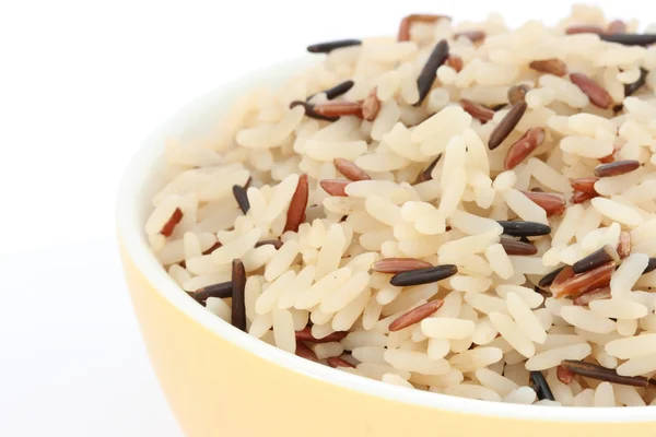 stock image Detail of bowl with cooked rice of various types