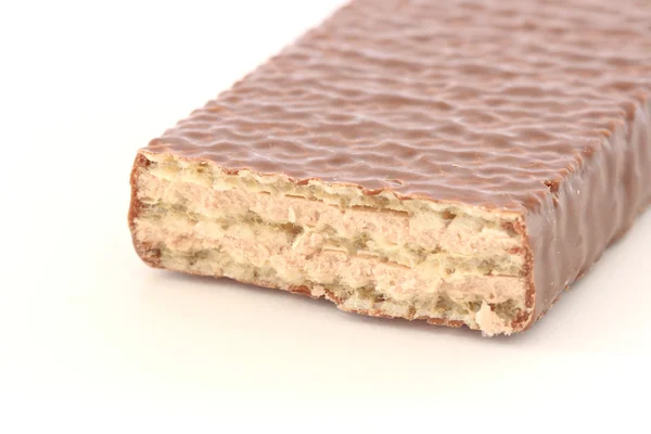 Biscoito Chocolate Fundo Branco — Fotografia de Stock