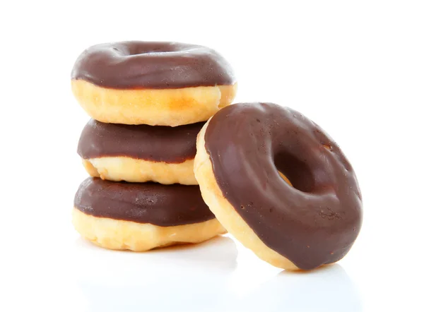 Högen av choklad donuts — Stockfoto