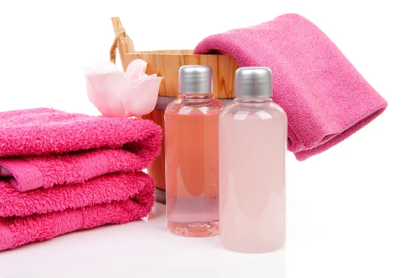 Roze Bad accessoire voor sauna of spa — Stockfoto