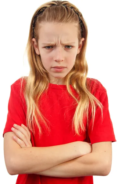 Girl is angry — Stock Photo, Image