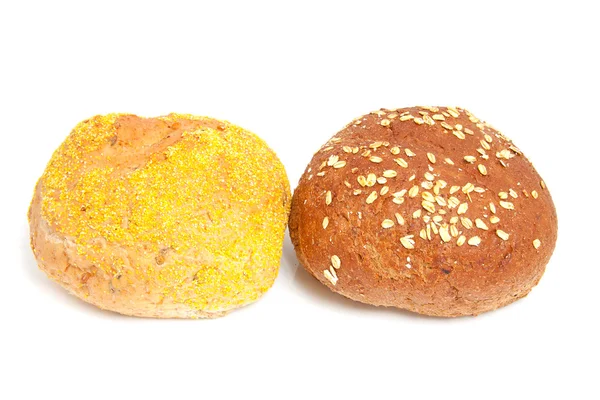 Two home baked buns — Stock Photo, Image
