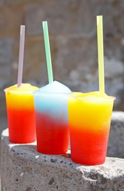 Colorful ice drinks clipart
