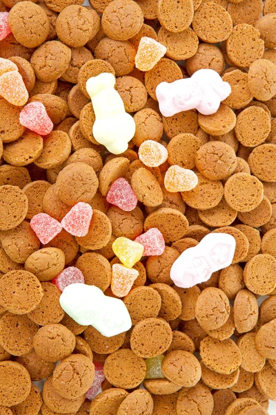 Tło typowe holenderskie słodycze: pepernoten (ginger nakrętki) — Zdjęcie stockowe