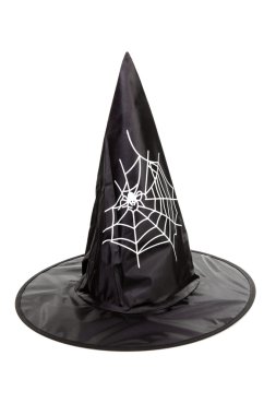 Black fabric witch hat for Halloween clipart