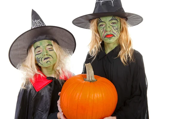 Scary green witches for Halloween — Stock Photo, Image