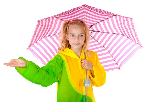 Flicka känsla om det regnar — Stockfoto