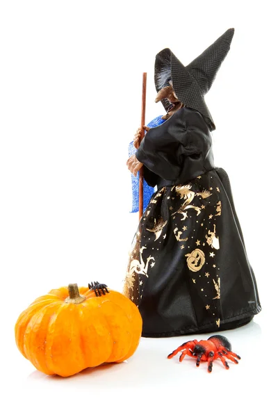 Кукла ведьм на Хэллоуин — стоковое фото