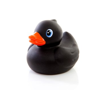 Black rubber duck clipart