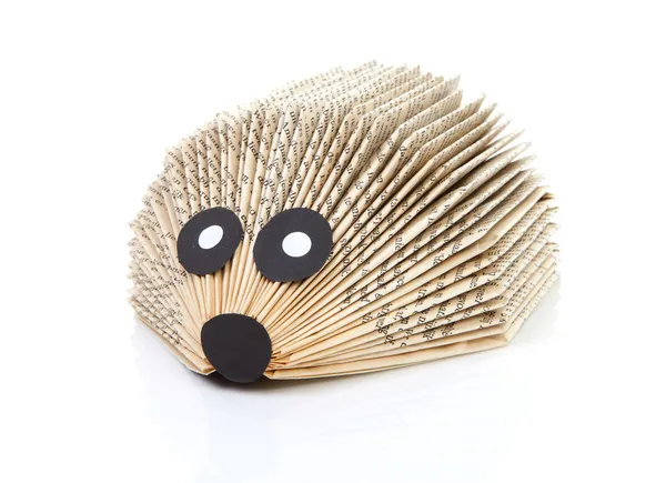 Hedgehog made of book — Stock Photo, Image