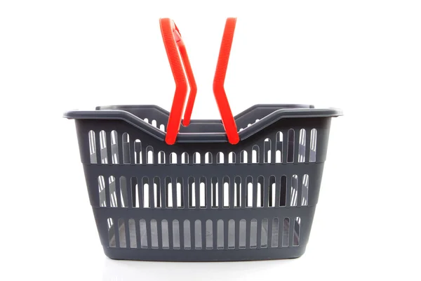 Empty grey shopping basket — Stock Photo, Image