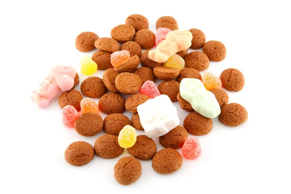 Typický holandský sladkosti: pepernoten — Stock fotografie