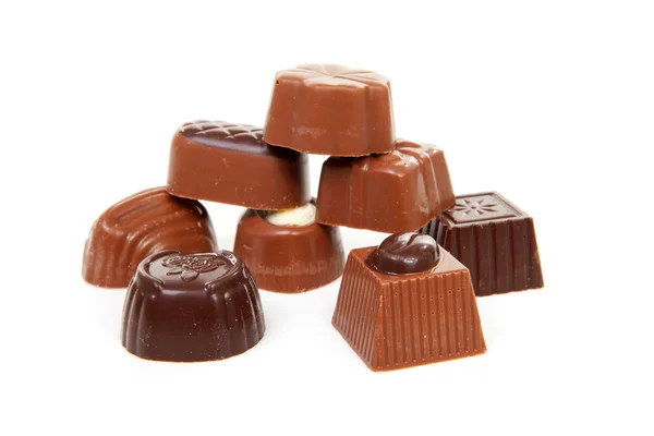 Купка шоколадних бонбоньєр — стокове фото