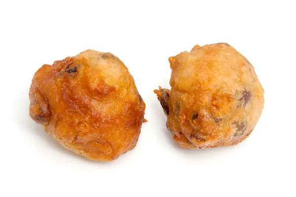 Дві голландські пончик також відомий як oliebollen — стокове фото