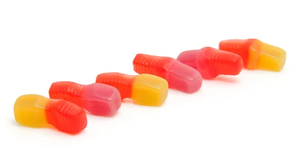Пара солодких барвистих цукерок — стокове фото