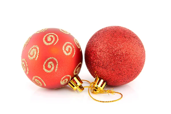 Bolas rojas de Navidad Imagen De Stock