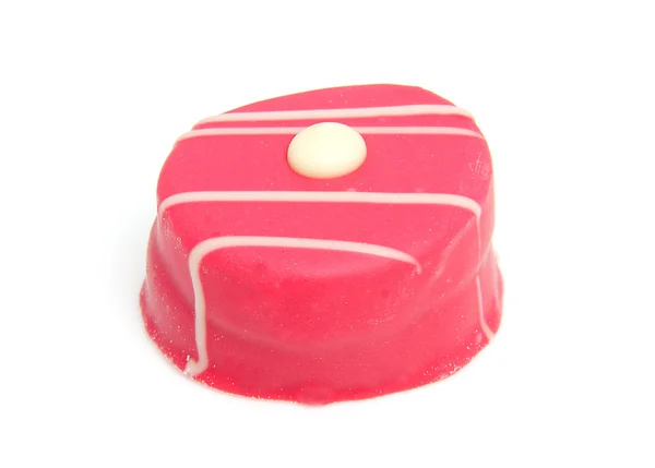 Delicious pink petit four — Stock Photo, Image