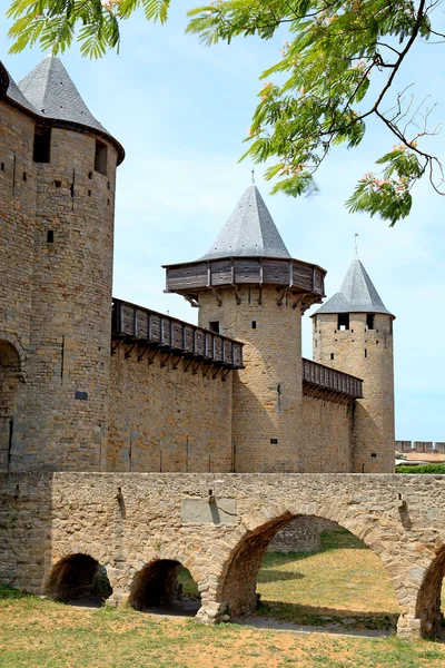 Замок Каркасон Франции — стоковое фото