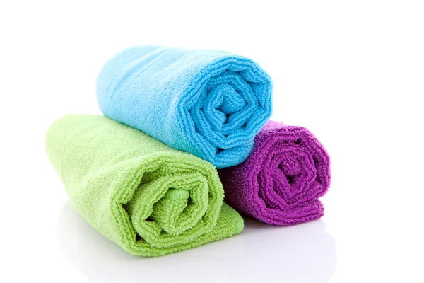 Kolorowe ręczniki walcowane — Zdjęcie stockowe