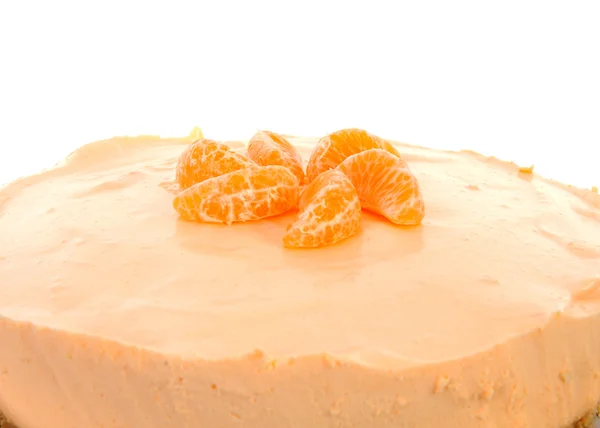 Oranžový koláč v detailním — Stock fotografie