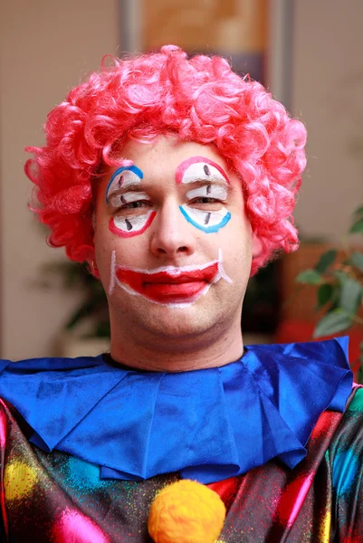 Clowns Gesicht in Nahaufnahme — Stockfoto