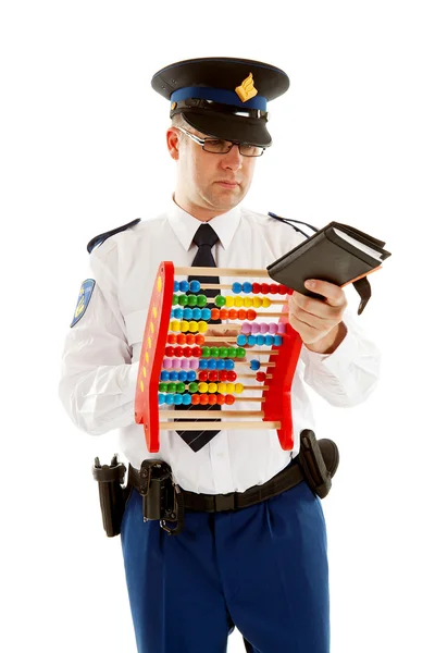 L'agente di polizia olandese sta procurando quote di buoni — Foto Stock