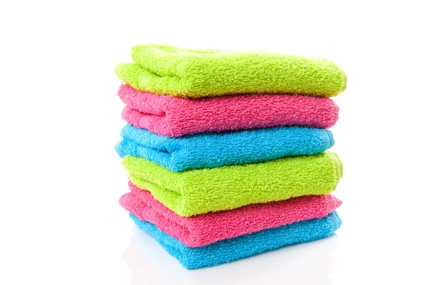 Hromadu barevné ručníky — Stock fotografie