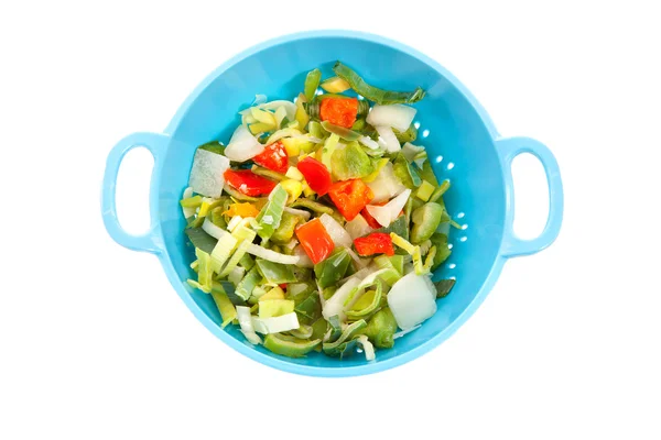 Colino blu con verdure sane — Foto Stock