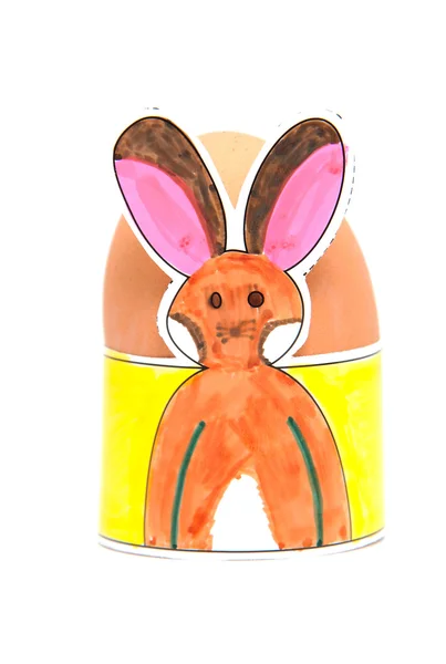 Easter egg holder made by children — Stock Photo, Image